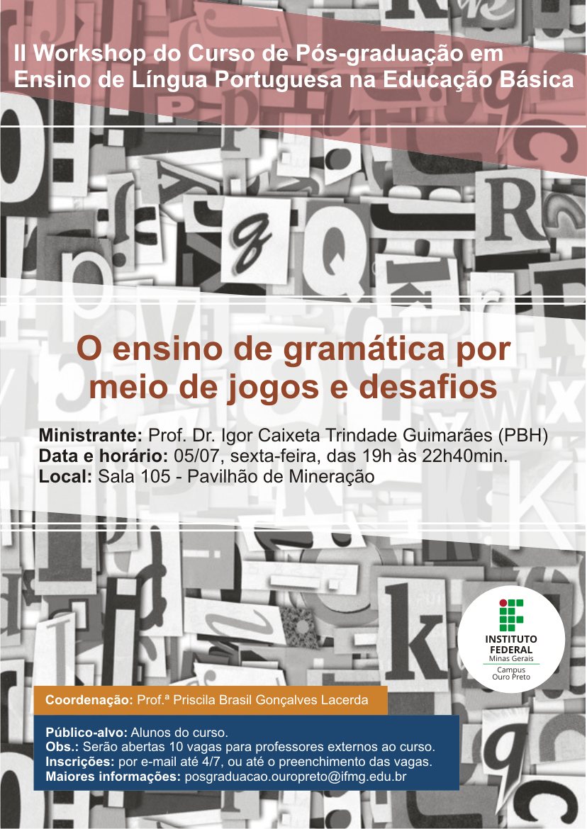 Workshop pós Ensino de Língua Portuguesa