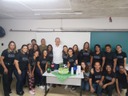 Prof. Pavão durante festa-surpresa organizada por alunos de Segurança do Trabalho