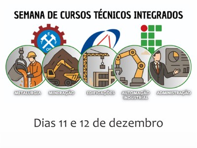 Semana dos Cursos Técnicos Integrados: programação dos dias 11 2 12/12